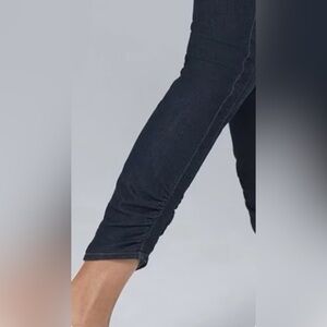 WHBM “The Skinny Crop” Jeans – Size 10S Petite | High-Rise | Ruched Ankle